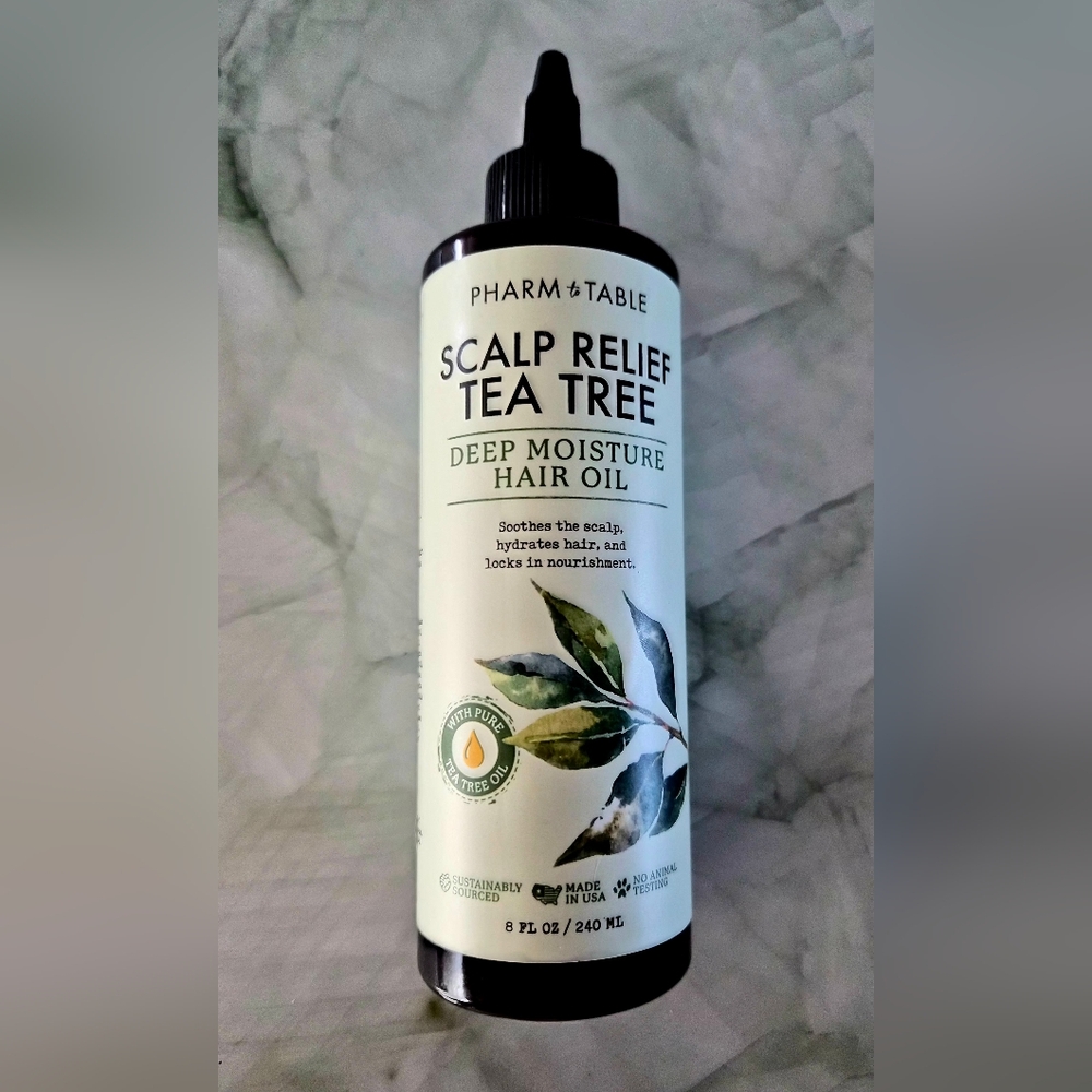 Pharm to Table Scalp Relief Tea Tree Deep Moisture Hair Oil 8oz ~ All Hair Types